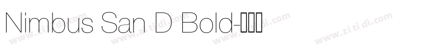 Nimbus San D Bold字体转换